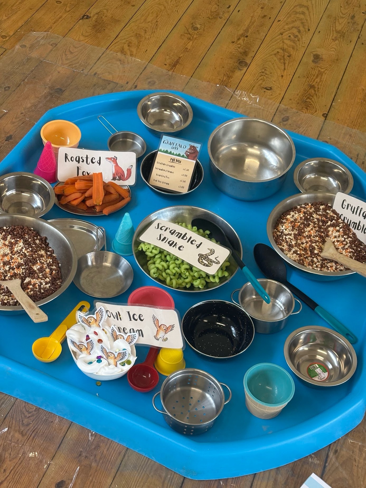 A themed play setup for a Happy Little Learners class